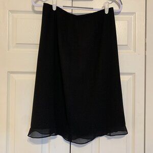 Talbots Vintage Size 8 Lined Black Skirt Side Zipper Knee Length